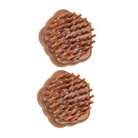 Healeved 2pcs Portable Wooden Scalp Massager Comb Sandalwood Deep Cleansing Hair Growth Tool with Wood Pins for Scalp Health Dandruff Reduction and Travel Use