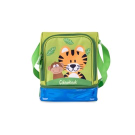 Colourbook - Borsa Termica per Bambini, Lunch Bag Capiente 4L, Tessuto Impermeabile, Tracolla Regolabile, Doppio Scomparto, Dettagli 3D (Giungla)
