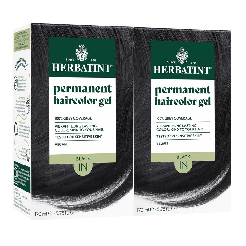 Herbatint Permanent Hair Dye - 1N Black - For Up