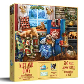 SUNSOUT INC - Nice and Cozy - 500 pc Jigsaw Puzzle by Artist: Tom Wood - Finished Size 18" x 24" - MPN# 28503