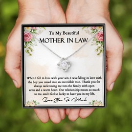 To My Mother In Law Necklace, Mother Of The Groom Necklace, Mother In Law Wedding Gift From Bride, Mother Of The Groom Gifts From Son, Mother In Law Christmas Gifts, Mother Of The Groom Wedding Gift