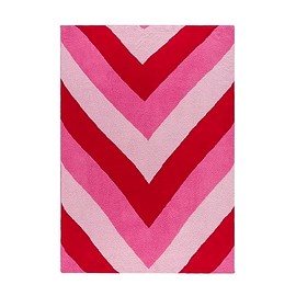 Shiraleah Pink and Red Super Soft Rowan Chevron Throw