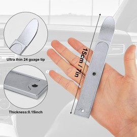 SAVITA Metal Pry Bar Tool, 4140 Pry Tool Stainless Steel Trim Removal Pry Bar Multifunctional Trim Wedge Tool Mini Pry Bar Tool for Removing Auto Trim Interior and Exterior Parts