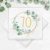 70th Birthday Eucalyptus Napkins Table Decoration
