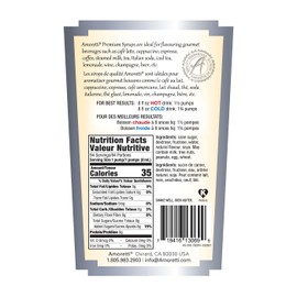 Amoretti - Premium Pumpkin Spice Syrup, 94 Servings Per Bottle (750 ml), with Pump for Flavoring Coffees, Cocktails, and other Beverages, Gluten Free, GMO/GEO Free, Preservative Free