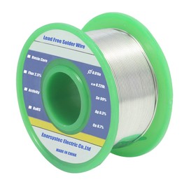 Ultra Thin Solder Wire Lead Free Rosin Core Flux Alloy Soldering 0.01in 0.3mm 100g Sn99 Ag0.3 Cu0.7 Flow 100g for Electronics Soldering Electrical Solder
