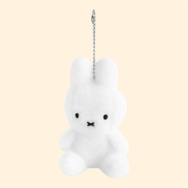 Miffy Creamy Keyring Doll Sitting Bag Ring Goods White Pink