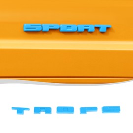 for Bronco Sport Rear Tailgate Emblem Trim Cover ABS Rear Emblem Overlay Decals Stickers Tailgate Letters Compatible with Bronco Sport Accessories 2021 2022 2023 - Baby Blue,5Pcs/Set