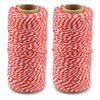 Red and White Twine String,Christmas Twine,656 Feet Cotton Bakers Twine,Packing