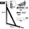 ANDCHI Shelf Bracket, L-Shaped, Set of 4, Wall Mounting, Shelf