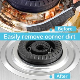 YUENTOEN 9Pcs Crevice Cleaning Brush, Multifunctional Gap Cleaning Brush Tool, Bathroom Gap Brush, Hard Bristle Crevice Cleaning Brush for Kitchen, Bathroom