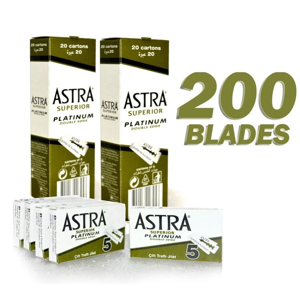 200 pcs Astra Superior Platinum Double Edge Shaving Razor Blades BIG SALE!