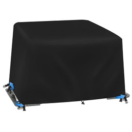 5th Wheel Hitch Cover, Heavy Duty 600D Oxford Fabric Covers Compatible with 15K-26K Fifth Wheel Hitch, Waterproof & Dustproof Anti-UV, 38 * 33 * 21in, Black