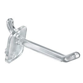 Azar Displays 800002-C 2-Inch Plastic Hook, Clear Plastic Hook, 50 Count