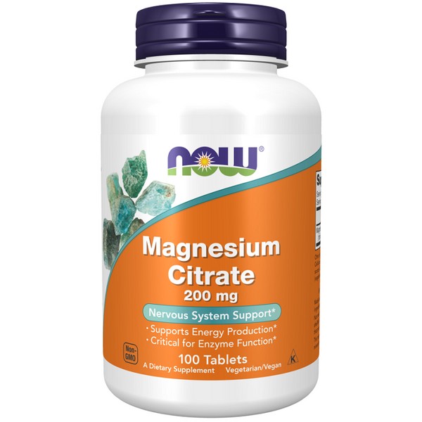 NOW>NOW NOW Magnesium Citrate 200mg Tablets 100