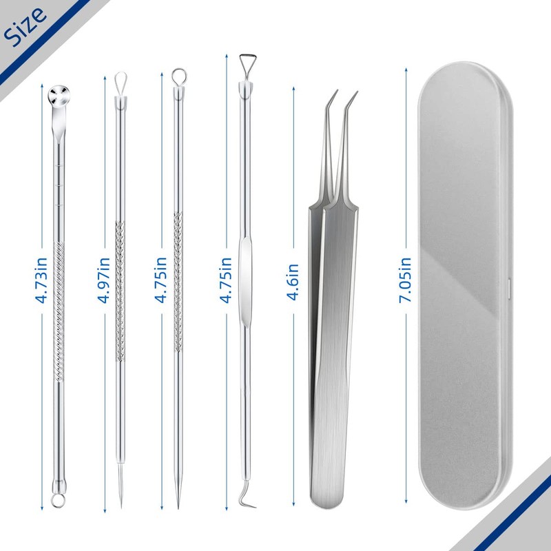 Blackhead Remover Tool Pimple Popper Tool Kit 5 Pack Blackhead