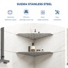 FerdY 2-Pack 10" Brushed Nickel Recessed Corner Shower Shelf, for