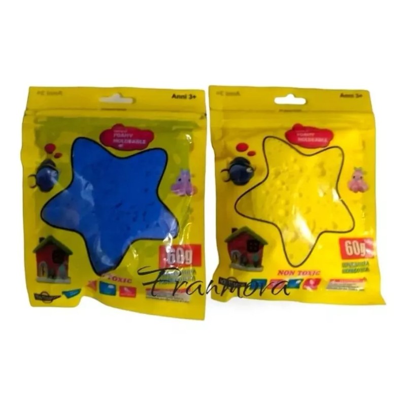 Movasa 3 Bolsas Foamy Moldeable 60g Color Manualidades