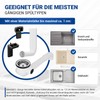 VIOKS Washbasin Drain Fitting with Strainer Basket Valve 70 mm