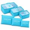 6-Piece Travel Packing Cubes for Luggage Organization – Waterproof Zippered