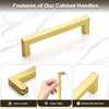 5 Pack Probrico Square Gold Kitchen Cabinet Pulls 5 Inch