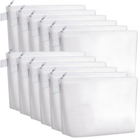 12 Pieces Canvas Makeup Bags Plain Cosmetic Pouch with Zipper Blank DIY Bags for Travel Wedding Girls Women Toiletry Makeup Cosmetic Stationery