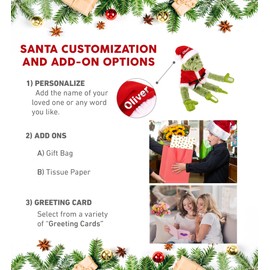 DolliBu Santa Alligator Stuffed Animal Plush Toy - Super Soft Wild Animal Dress Up with Red Santa Claus Outfit, Cute Wildlife Gift, Perfect Holiday with Name Personalization - 21 Inch