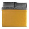 Vianney Cobija Vianney Austral color mostaza y velvet de 2.35m x 2.15m