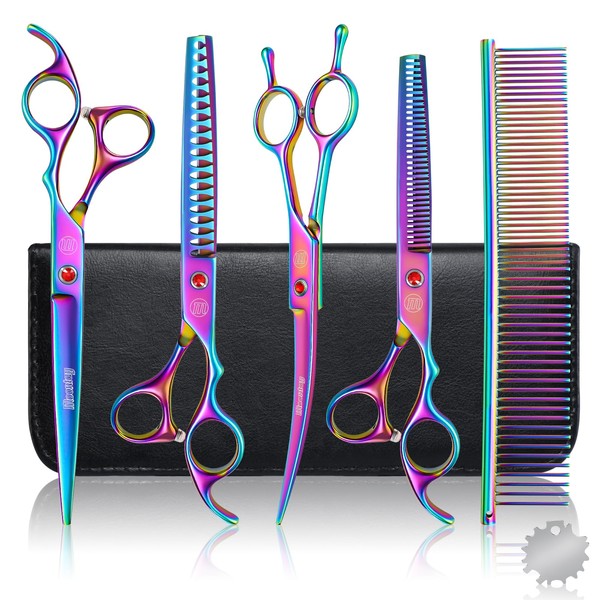 Professional Dog Grooming Scissors Set, 7 Inch/8 Inch Pet Grooming