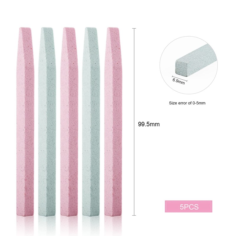 Acycoin2A 5PCS Pumice Stone Nail Art File Nail Cuticle Pusher