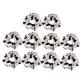 IWOWHERO 10pcs Cow Pattern Elastic Hair Scrunchies Stylish Hair Accessories for Women Comfortable Durable Headdress for Daily Use for Family and Friends