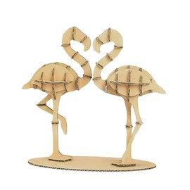 MegaCrea DIY Flamingos 15c Cardboard Model Kit for Self-Assembly