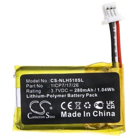 Cameron Sino CS New Battery for Nest Hello,NC5100US,C1241290,Vido Doorbell Wired,Compatible Part NO 1ICP7/17/26 (280mAh/1.04Wh)