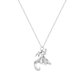 Dangling Dog Cute Breeds Pendant Necklace Pet Lovers Memorial Jewelry on 925 Sterling Silver Adjustable Chain (Zero from Nightmare Before Christmas)