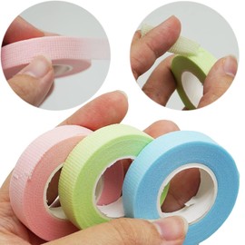 3 Rolls Eyelash Tape, Eyelash Extension Tape, Eyelash Tape for Eyelash Extensions, Insulation Micropore Eyelash Tape (Blue, Pink, Green)