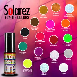SOLAREZ Fly Tie Colors ~ UV Cure Fluorescent Green Resin (5 gm) w/Brush applicator - Hot Spots, Trigger Points, Hobby, Crafts, 3D Painting, Fly Tie, Jewelry, Artwork, Acrylic Colours