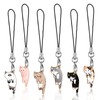 Mabor 6 Pcs Cat Phone Charm Aesthetic Cell Phone Charm