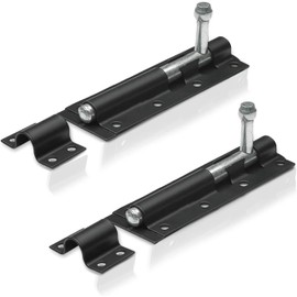 2 Pack Heavy Duty Tower Bolt Black 150mm (6"), Door Lock Bolt, Strong Black Coated Door Barrel Bolt, Durable Slide Bolt for Increasing Security on Garden Gates & Shed Doors