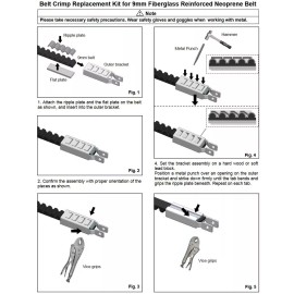 Guardian GU-0011 Belt Crimp Splice Kit 11mm Belt Garage Door Opener