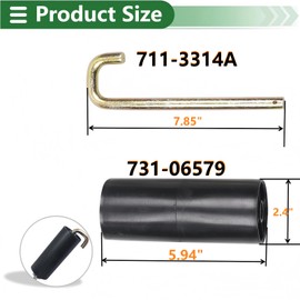 731-05679 731-05679A 731-05679B Front Deck Roller and 711-3314A Deck Roller Pin for Parts Cub Cadet 19A40025 19A40025100 MTD PGT9000 247289060 24728981 Craftsman Troy-Bilt Front Deck Roller.