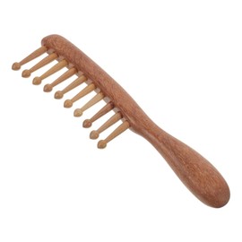Ipetboom Sandalwood Wide Tooth Comb Durable Hair Massage Comb for Scalp Relaxation Craftsmanship Comfortable Grip for Women Hair Care