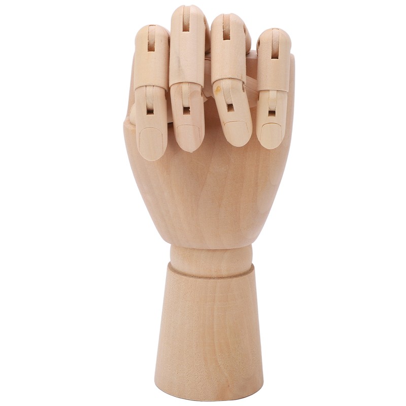 Wooden Hand Rotation Joint Professional Hand Model Various Shapes Wooden