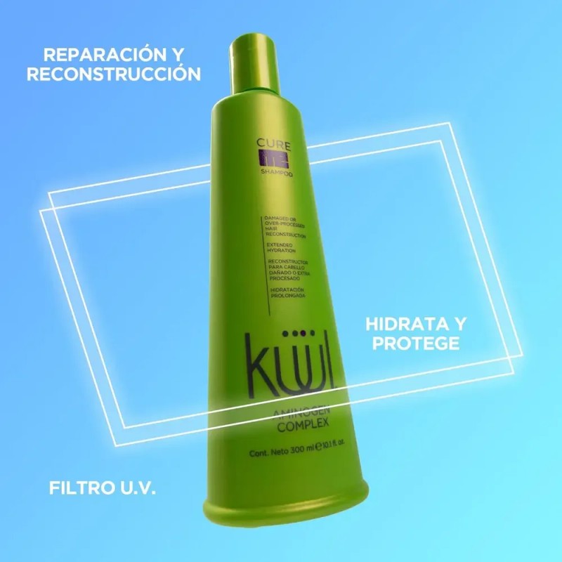 Shampoo Küül Cure Me reparador reconstructor de cabello 300 ml