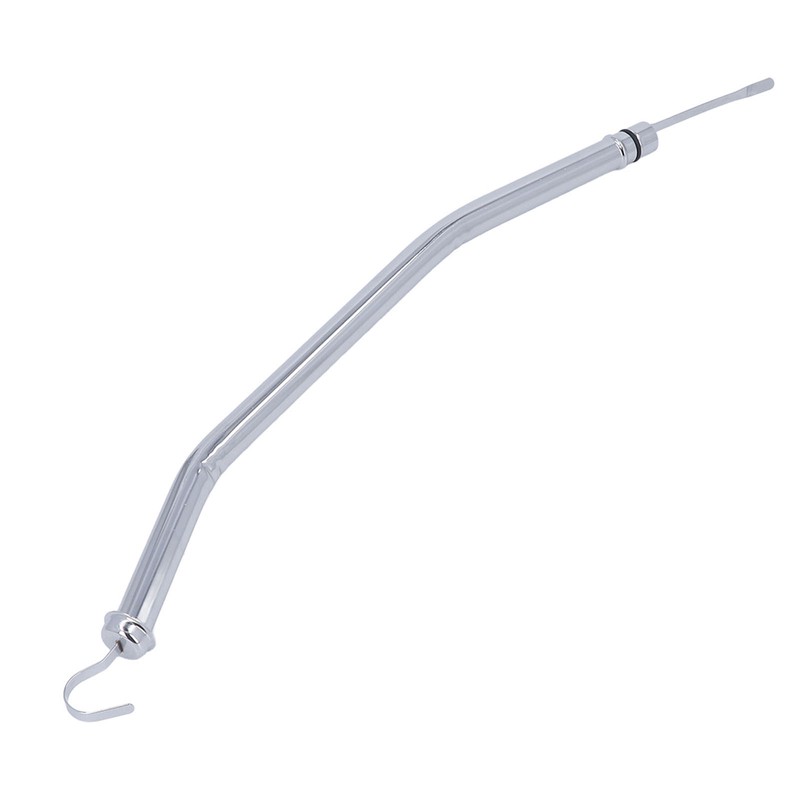 22in Transmission Oil Dipstick Silver Chrome Stainless Steel Tube for