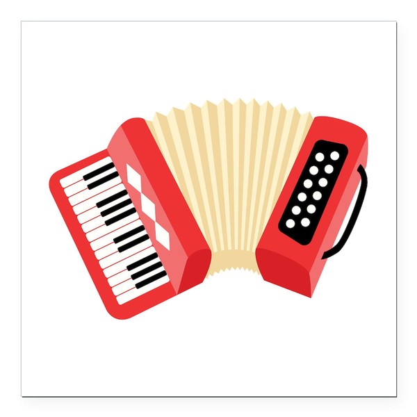 CafePress Accordion Musical Instrument Square Car Magnet 3 Square Car