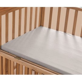 Celine Linen Luxury Silky Soft Baby Crib Fitted Sheet 100% Cotton Jersey Knit | Standard Crib and Toddler Mattresses for Boys and Girls |,Gray