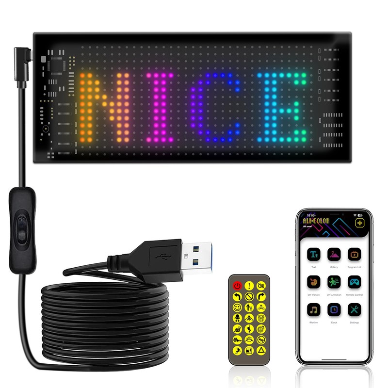 TOWEBOORY Flexible LED Scoreboard, Programmable LED Scrolling LED Sign with