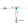 Fising Line Sinker Sliders with Duolock Snaps,Heavy Duty Sinker Slides