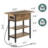 Yoobure End Table with Charging Station, Flip Top Side Table
