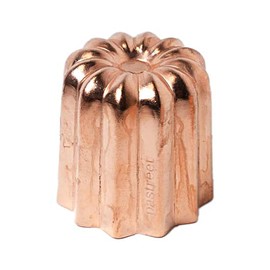 Pastreet Original KGP042-10 Copper Canelé Mold, Large, Pack of 10, Canelé Mold, Baked Confectionery Mold, Pastreet Original
